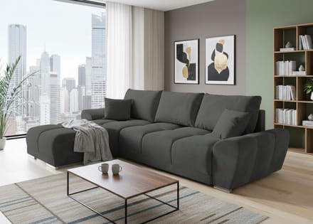 Luxe Uitschuifbare Slaapbank – Grijs – 289x189 cm – Industrohome