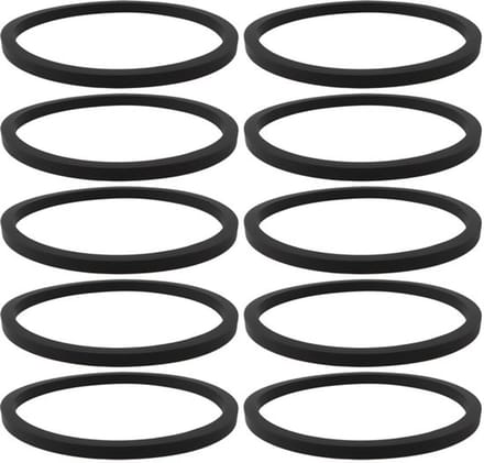 Allecto - Cd Speler Tray Riem - 10 stuks - Precieze pasvorm - Zwart