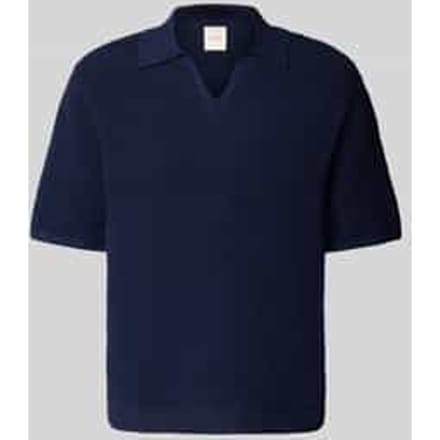 Regular fit poloshirt met V-hals