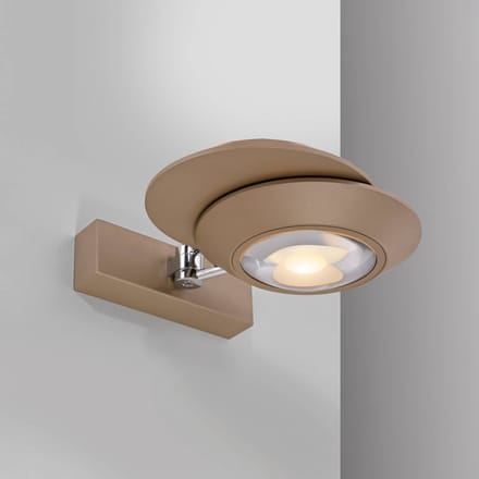 LED wandlamp PURE Oculis, bronskleurig, 30 cm, ijzer, 2-lamps