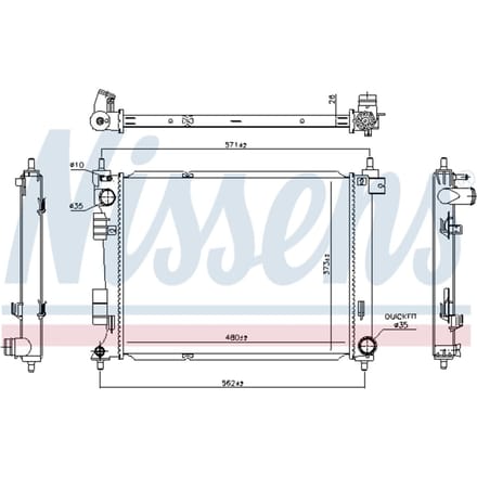 Radiator, motorkoeling NISSENS 606735