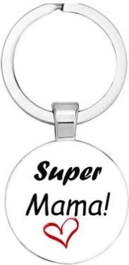 Akyol - Super mama Sleutelhanger - Mam - Moederdag - Leuke kado voor je moeder - Geschenk - Liefde - 2,5 x 2,5 CM