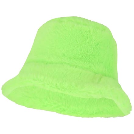 Buckethat - fake fur - neon - Fluor groen