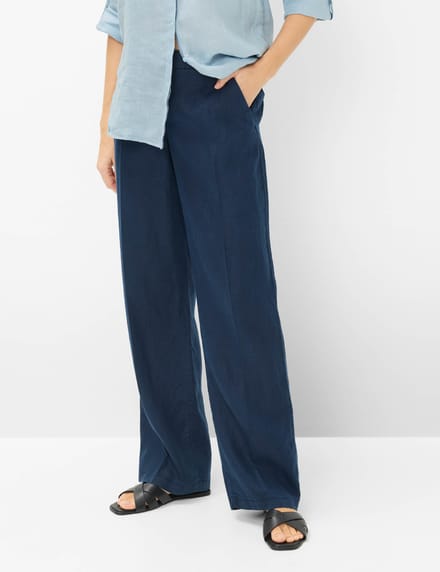 Brax Dames Palazzobroek  Style MAINE NAVY, donkerblauw, maat 36