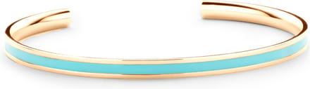 Key Moments 8KM-B00534 Stalen Open Bangle - One-size (60 x 50 x 4 mm) - Goudkleurig / Blauw