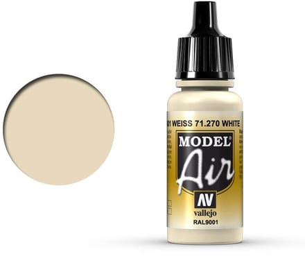 Vallejo Hobbyverf Acrylverf - 71270 Model Air Off-White - Acryl Verf flesje - 17 ml