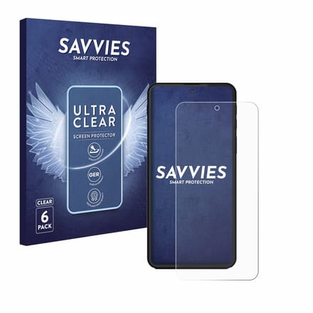 Savvies - Screenprotector voor Shiftphones Shiftphone 8.1 - Folie Beschermfolie transparant 6 Stuks