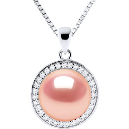 SUN zoetwater parel 9-10 mm Roze 925