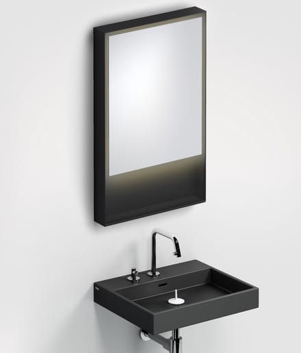 Clou Look at Me spiegel, 50cm, LED-verlichting, IP44, mat zwart
