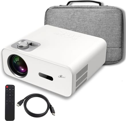 Reevi 2024 Model 4K Support - Mini beamer - Streamen vanaf je smartphone IOS&Android - 11000 Lumen - Projector - Incl Hdmi kabel & 2 ingebouwde speakers