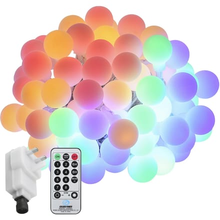 Tomshine Plug-in Globe String Lights 18m/59.06ft 150 LED's Ball Fairy Light met afstandsbediening UK Plug veelkleurig