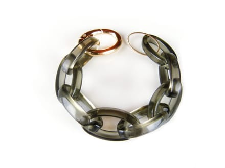 Armband Model Chance transparant grijze acryl schakels