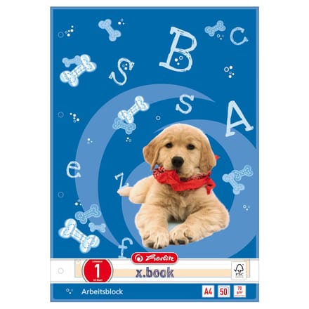 Herlitz 215012 schrijfblok & schrift A4 50 vel Meerkleurig