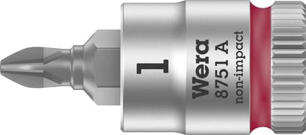 Wera 8751 A 05003350001 Kruiskop Phillips Dopsleutel-bitinzet PH 1 1/4 (6.3 mm)