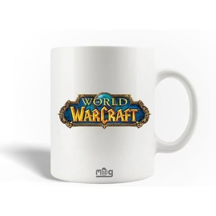 Mug en Céramique - World of Warcraft - Logo - 30cl - Compatible Lave-Vaisselle - Blanc