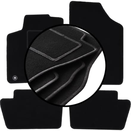 Complete set veloursmatten voor: Peugeot 307 hatchback, stationwagen, SW (2001-2009)