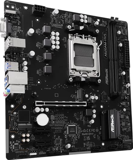 ASrock A620AM-HVS - Moederbord - Micro-ATX - Socket AM5 - AMD A620A - DDR5 - Realtek ALC897 Audio - Realtek Gigabit LAN