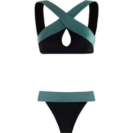 Protest PRTKalai - Bikini set Dames - Clipsluiting - Uitneembare vulling - Cheeky dekking - Normale pasvorm - Zwart