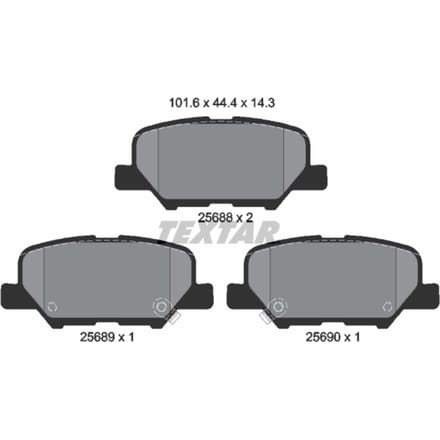 Remblokset TEXTAR 2568801, achter