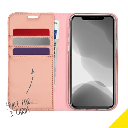 Accezz Hoesje - Geschikt voor Apple iPhone 12 Pro / 12 - Wallet Softcase Bookcase - Rosé Goud