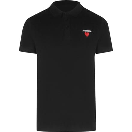 Love Moschino Poloshirt Met Hartlogo, Zwart