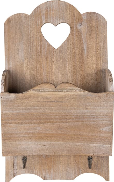 Clayre & Eef Tijdschriftenhouder 28x10x49 cm Bruin Hout