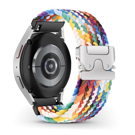 Dailygoods - Nylon Horlogeband voor Diverse Smartwatches 20 mm - Rainbow