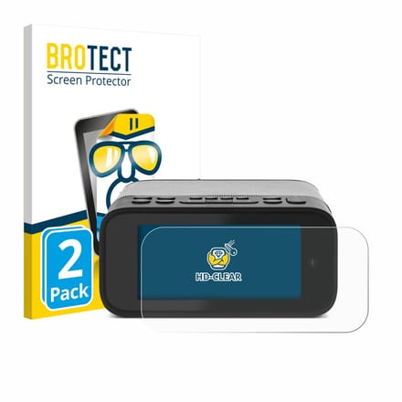 BROTECT - Screenprotector voor TechniSat Digitradio 52 BT - Folie Beschermfolie transparant 2 Stuks