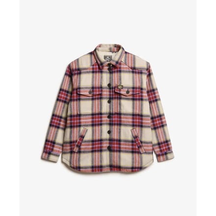 Superdry - Geruit overshirt met borgvoering - Dames - Shirts