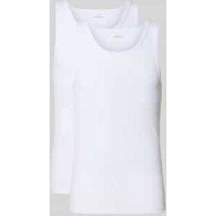 Tanktop in riblook met ronde hals