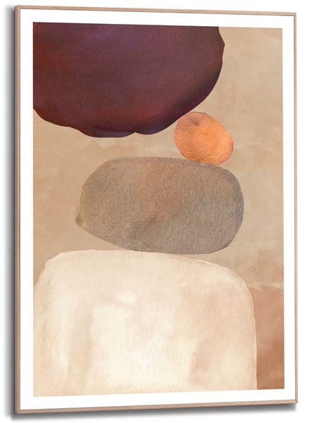 Schilderij Aardse Balans - 70 x 50 - Hout - REINDERS