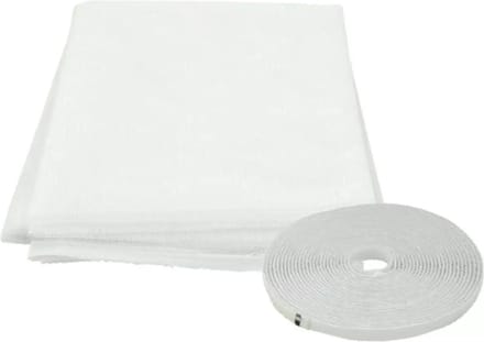 Vliegenraam - 150x130 cm - Wit - Incl Bevestiging