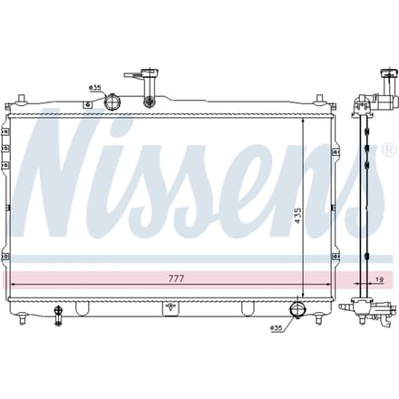 Radiator, motorkoeling NISSENS 67095