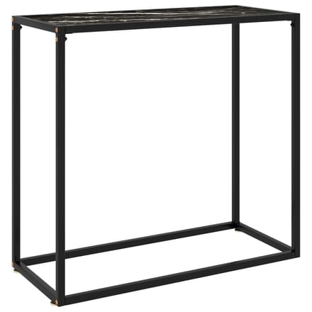 vidaXL - Wandtafel - 80x35x75 - cm - gehard - glas - zwart