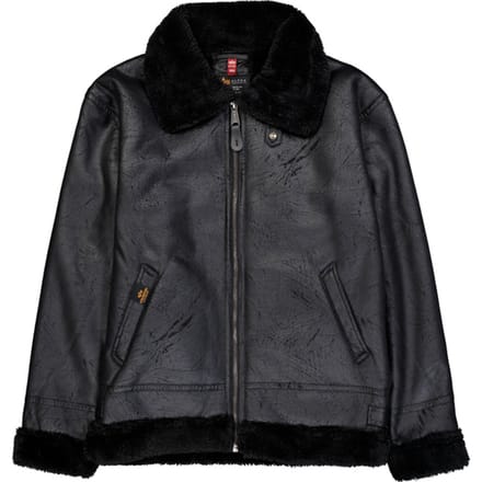 B-3 Faux Leather Bomber Jacket