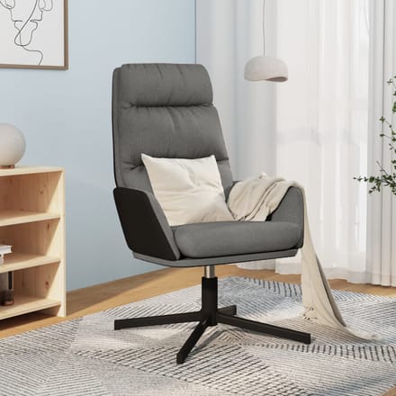 vidaXL - Relaxstoel - stof - lichtgrijs