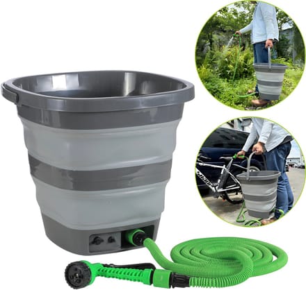 Draagbare Lagedrukreiniger - Emmer, Accu, Pomp - 15L - Draagbare Douche