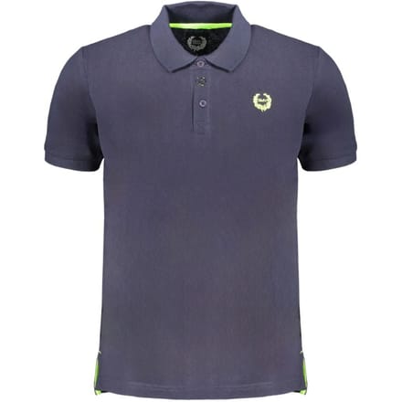 Gianmarco Venturi Blauwe Katoenen Heren Polo Shirt