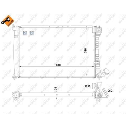 Radiator, motorkoeling NRF 519602