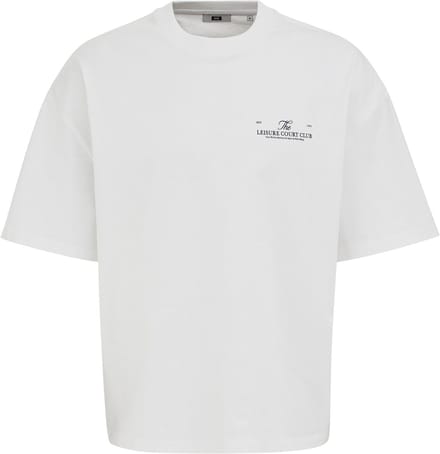 WE Fashion Heren boxy fit T-shirt met print