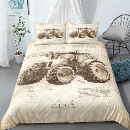 Tractor Dekbedovertrek Set King Queen Double Full Twin Single Maat Jongens Beddengoed Set 200x200cm