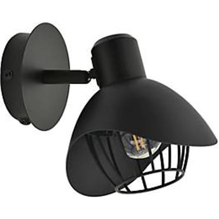 meet by Paperflow Paros wandlamp zwart, metaal, 145×190×155 mm, E14 fitting, netvoeding