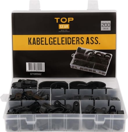 Kabelgeleiders assortimentsdoos 200-delig - TOPGEAR