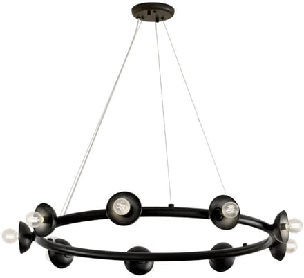 Kichler LED Kroonluchter | 9X E27 Max 40W | Satin Black