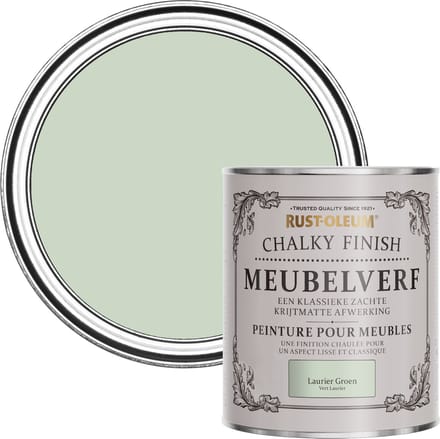 Rust-Oleum Groen Chalky Finish Meubelverf - Lauriergroen 750ml