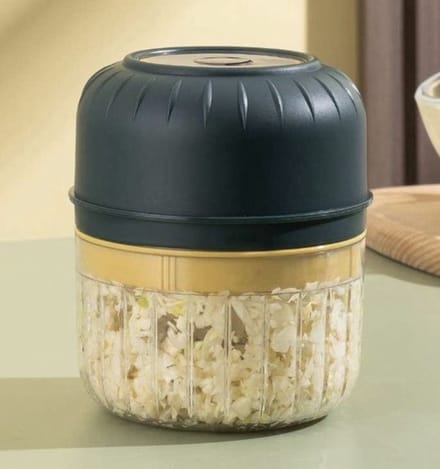 ZYLARO - Knoflookpers - elektrisch Knoflookpers - voedsel verwerker - 250 ml - Edelsteen groen