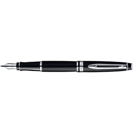 Waterman Expert-vulpen | Matzwart met chromen rand | Medium penpunt | Geschenkverpakking