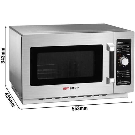 GGM Gastro Magnetron - 34l - 1kW - Mechanisch zilver