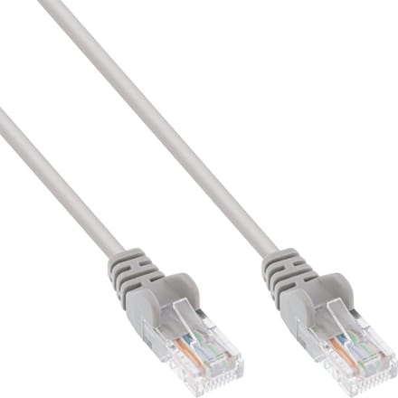 InLine® Patchkabel, U/UTP, Cat.5e, grijs, 10m, AWG26, speciale vergrendeling