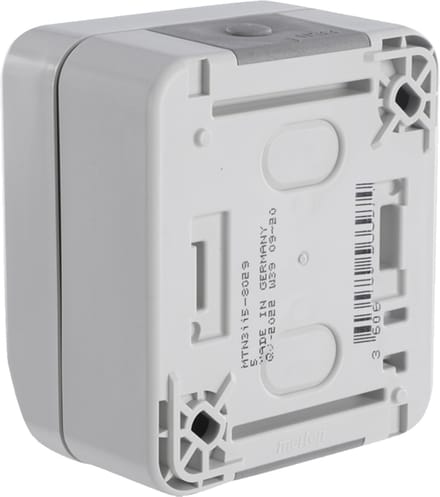 Merten Aquastar schakelaar - spatwaterdicht - opbouw - serieschakelaar - IP44 - grijs